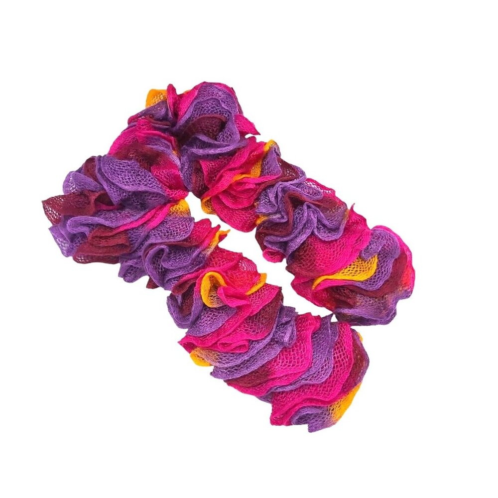 Frilly Ruffle Knit Scarf Wrap Boa All Season Accessory Pink Yellow Purple New